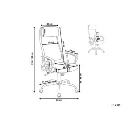 Beliani Bureaustoel PIONEER - Zwart Polyester -VIDAXL Winkel 9971bbc50d374e4c98ccf56469707897