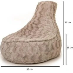 Bobbel Home - Zitzak Stoelvorm - Florance - Faux Fur - Zitstoel - Beige - 100L -VIDAXL Winkel 99c0e3c74c414362959883e32e1501b8