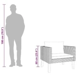VidaXL - Tuinbank Eenzits - Zwart - Poly Rattan - Met Kussens -VIDAXL Winkel 99e64717fedf442fb4cbcc07bd13aa5d
