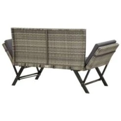 VidaXL Tuinbank Met Kussens 176 Cm Poly Rattan Grijs -VIDAXL Winkel 9aa3adc58ae7402aa05677c910910dd7
