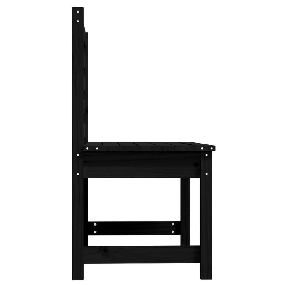 VidaXL - Tuinbank - Zwart - Grenenhout - 109 Cm 5 VidaXL - Tuinbank - Zwart - Grenenhout - 109 Cm - Afbeelding 5