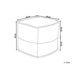 Beliani Poef KIRAMA - Beige Katoen, Jute -VIDAXL Winkel 9b55154092d3459cac676d42bf32a90f