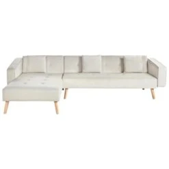 VADSO - Hoekslaapbank - Lichtbeige - Rechterzijde - Fluweel 13 VADSO - Hoekslaapbank - Lichtbeige - Rechterzijde - Fluweel -VIDAXL Winkel 9b555e71f9f1421aaa76530865f74275