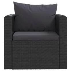 VidaXL Fauteuil Met Kussens Poly Rattan Zwart -VIDAXL Winkel 9c51a855bb8a40c78f0a6357ceb8619e