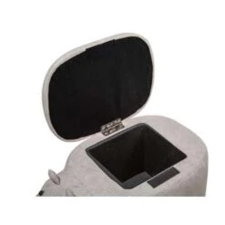 Beliani Dierenhocker HIPPO - Grijs Kunstleer -VIDAXL Winkel 9c539392356f45859054df51323db8f9