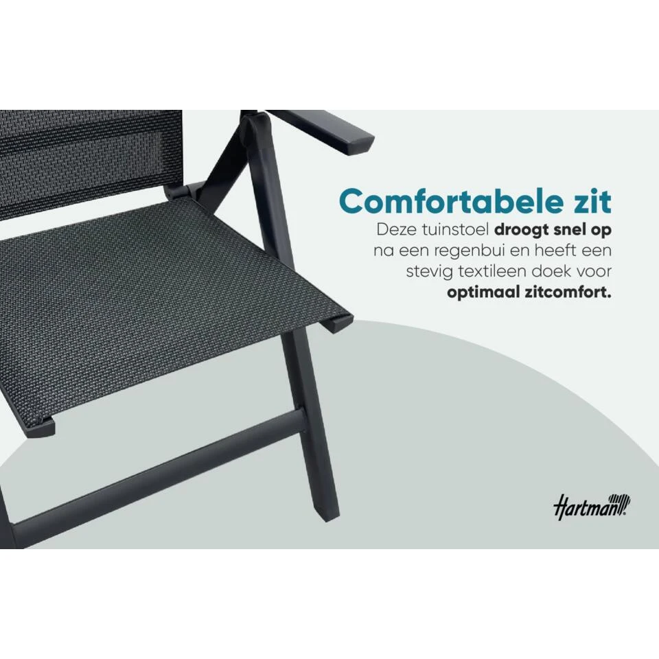 Set Van 4 - Hartman Napoli Verstelbare Stoel 5 Set Van 4 - Hartman Napoli Verstelbare Stoel - Afbeelding 5