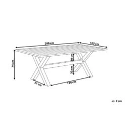 CASCAIS - Tuintafel - Beige - 105 X 200 Cm - Aluminium -VIDAXL Winkel 9c9548a5cf1e4c51b93c28cd1d9e0253