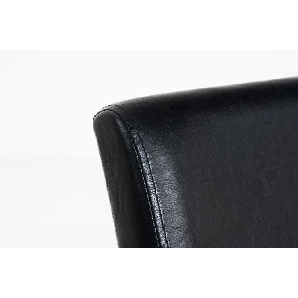 CLP Eetkamerstoel Ina Zwart Frame - Kunstleer - Zwart 2 CLP Eetkamerstoel Ina Zwart Frame - Kunstleer - Zwart - Afbeelding 2