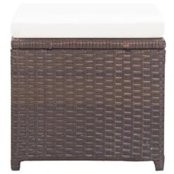 VidaXL Tuinkrukken 2 St Met Kussens Poly Rattan Bruin -VIDAXL Winkel 9d190c230ac54577bd86639353f75a46