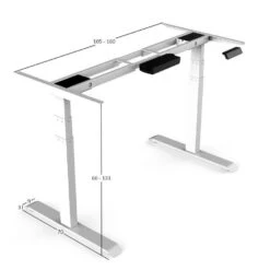 Elektrisch Verstelbaar Bureau - 180x80 Cm - Dual Motor - Wit / Eiken -VIDAXL Winkel 9d86486bde704e61bc8e497d58ffe4ee