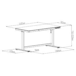 Elektrisch Verstelbaar Bureau / Thuiswerkplek - 140x70 Cm - Whitewash Eiken - Z -VIDAXL Winkel 9dcf14d337004a28b882a3d493feb6d0