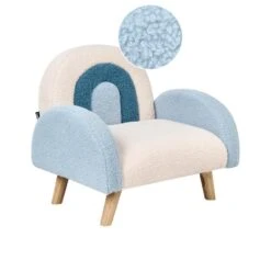 OMBO - Kinderfauteuil - Lichtblauw - Bouclé -VIDAXL Winkel 9e47e5153d344a1aa78fd6cc5e103a29