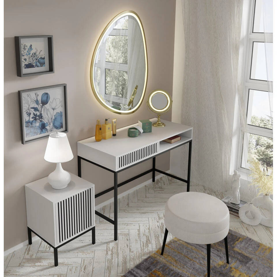 Bureaucontainer Ravenna - Wit/zwart - Metall - 41x40x55 Cm 4 Bureaucontainer Ravenna - Wit/zwart - Metall - 41x40x55 Cm - Afbeelding 4