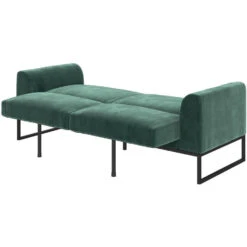 Adley - 2-zits Slaapbank In Groen Fluweel -VIDAXL Winkel 9f2ca03a3f5a4635ad30585cd2606a43