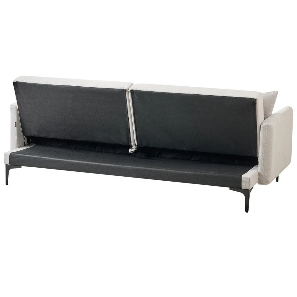 LUCAN - Slaapbank 3-zits - Lichtbeige - Polyester 10 LUCAN - Slaapbank 3-zits - Lichtbeige - Polyester - Afbeelding 10