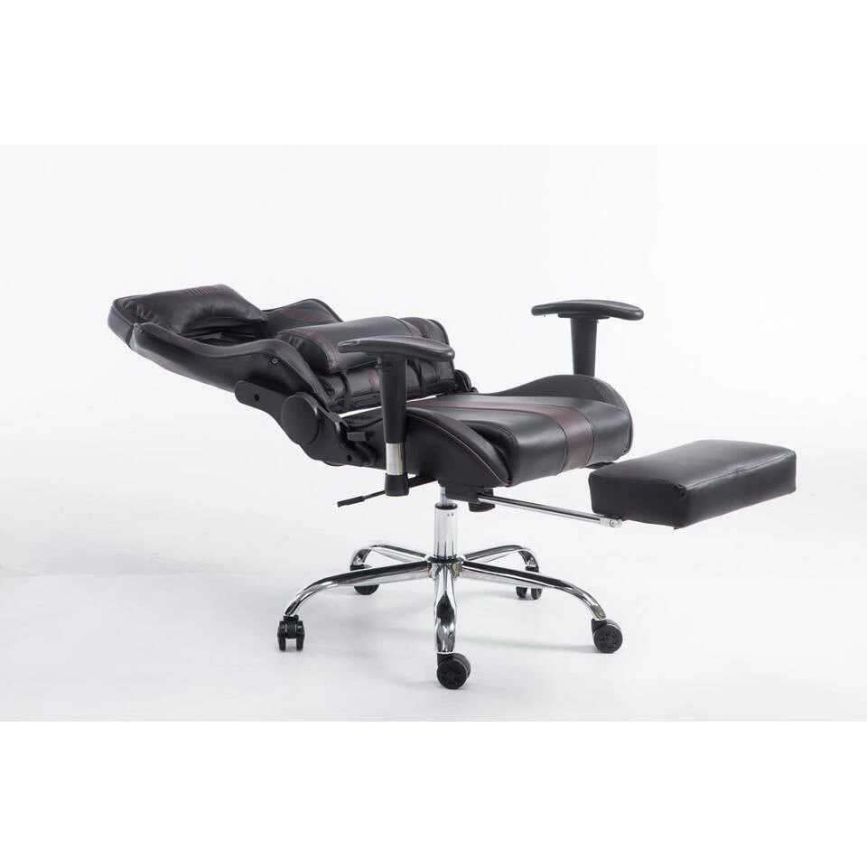 CLP Bureaustoel Limit Zwart Frame - Kunstleer - Zwart/bruin 3 CLP Bureaustoel Limit Zwart Frame - Kunstleer - Zwart/bruin - Afbeelding 3