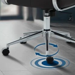 CLP Bureaustoel Oakland Chroom Frame - Echt Leer - Bruin -VIDAXL Winkel 9f6d0a9db3184861854057eec779b68e