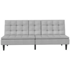 Maine - Slaapbank In Grijze Ribstof -VIDAXL Winkel 9f6db272f7e8462795799e136d29fbee