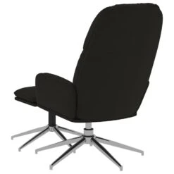 VidaXL Relaxstoel Met Voetenbank Kunstsuède Zwart -VIDAXL Winkel 9ffd65fd122445d0928b713635c8e800