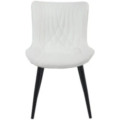 CLP Set Van 2 Eetkamerstoel Brady Zwart Frame - Kunstleer - Wit -VIDAXL Winkel a063a00ff987413aac56e1d7edecddf6