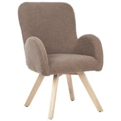 BJARN - Fauteuil - Bruin - Bouclé -VIDAXL Winkel a0b66c3bbc0b427b9d94d084e5649343
