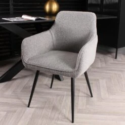 DS4U - Ravi 3.0 Eetkamerstoel Boucle - Grijs -VIDAXL Winkel a1375b49b539445993a45c372655e8f6