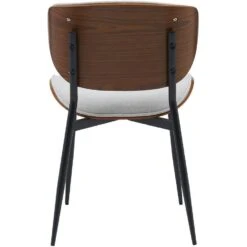 CLP Set Van 2 Eetkamerstoel Enid Stof - Walnoot/creme -VIDAXL Winkel a158ae41c65842baaffa4d2d024176fc