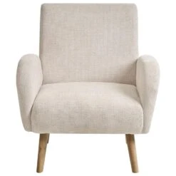 PLASSEN - Fauteuil - Lichtbeige - Stof -VIDAXL Winkel a19143f21964401989edaf414d01e242