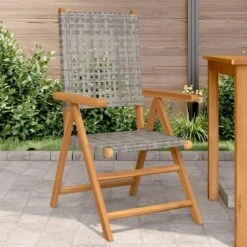 VidaXL - Tuinstoelen - Grijs - Acaciahout En Poly Rattan - 2 Stuks -VIDAXL Winkel a192784fbd3b45a4b9937e5f91276483