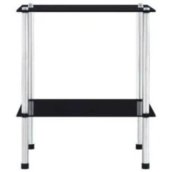 VidaXL Kastje 2-laags 40x40x47 Cm Gehard Glas Zwart -VIDAXL Winkel a1b26917811c464bac5c4fd2aba2d03f