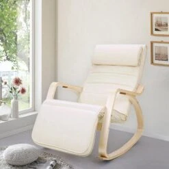 Schommelstoel - Relaxstoel - Verstelbaar 5 Standen - Beige -VIDAXL Winkel a20499f8daa54dcc80b1d50d28a7e0c9