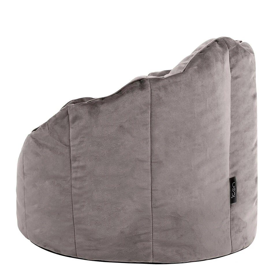 Icon Zitzak Sirena - Fluwelen Zitzak - Houtskool 4 Icon Zitzak Sirena - Fluwelen Zitzak - Houtskool - Afbeelding 4