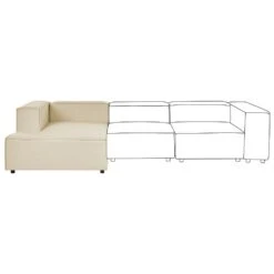 APRICA - Chaise Longue - Beige - Rechterzijde - Linnen -VIDAXL Winkel a379d0bab8b545aba3fcd1b3297fc9db