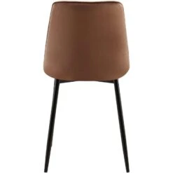 CLP Set Van 2 Eetkamerstoel Gifford Mat Zwart Frame - Fluweel - Bruin -VIDAXL Winkel a39dfe1f61ca4e2e96772c911d33c58e