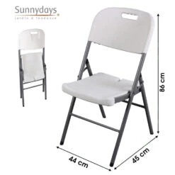 Merkloos Sunnydays Klapstoel - Met Pvc Zitting - 44 X 45 X 86 Cm - Metaal -VIDAXL Winkel a4531f310b6c43988a5628a0ae00039e