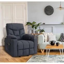 CLP Fauteuil Andover Zwart Frame - Stof - Donkergrijs -VIDAXL Winkel a48bf120215d454ea5d92c2494e225f1