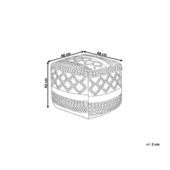 Beliani Poef SAGAR - Multicolor Wol, Katoen -VIDAXL Winkel a51381ff1f234d8aa7473011468cdf71