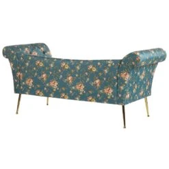 NANTILLY - Chaise Longue - Blauw - Symmetrisch - Fluweel -VIDAXL Winkel a54b09d8ba7a415d8620f1786b4a5f67
