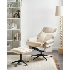 ERATO - Relaxfauteuil Met Voetenbank - Beige - Veganistisch Leer -VIDAXL Winkel a551d19d70e14738a1727b80ccd38c1f
