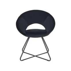 Beliani Fauteuil RACHEL - Zwart Fluweel -VIDAXL Winkel a57dfe6824ed4fa99a3ead5662137feb