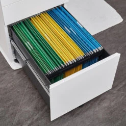 Afsluitbaar Ladeblok / Bureaukast 39x60 Cm - 3 Lades - Wit -VIDAXL Winkel a57ebab04cb84af781dbc11598fdb524