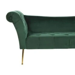 NANTILLY - Chaise Longue - Groen - Symmetrisch - Fluweel -VIDAXL Winkel a64fd9543b474488b88f8887bb71ffb5