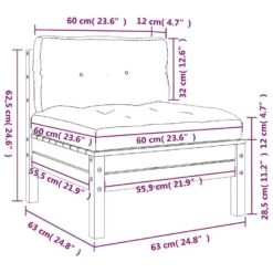 VidaXL - Tuinbanken Zonder Armleuningen - Bruin - Hout - 2 Stuks - Met Kussens -VIDAXL Winkel a6e0b92113ae4acda707222978ef33ba 1