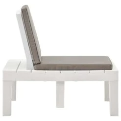 VidaXL Loungestoel Met Kussen Kunststof Wit -VIDAXL Winkel a6ea6c1c67f94bfe8d11a8e6c8aaa904
