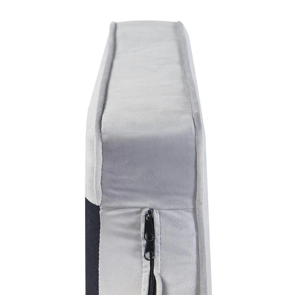 ALLIER - Chaise Longue - Grijs - Rechterzijde - Fluweel 9 ALLIER - Chaise Longue - Grijs - Rechterzijde - Fluweel - Afbeelding 9