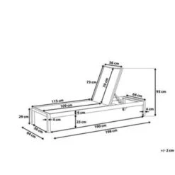 Beliani Tuinligstoel FOSSATO - Wit Aluminium, Textiel -VIDAXL Winkel a7067c0fc68640e4a73b3e92c9f866ff