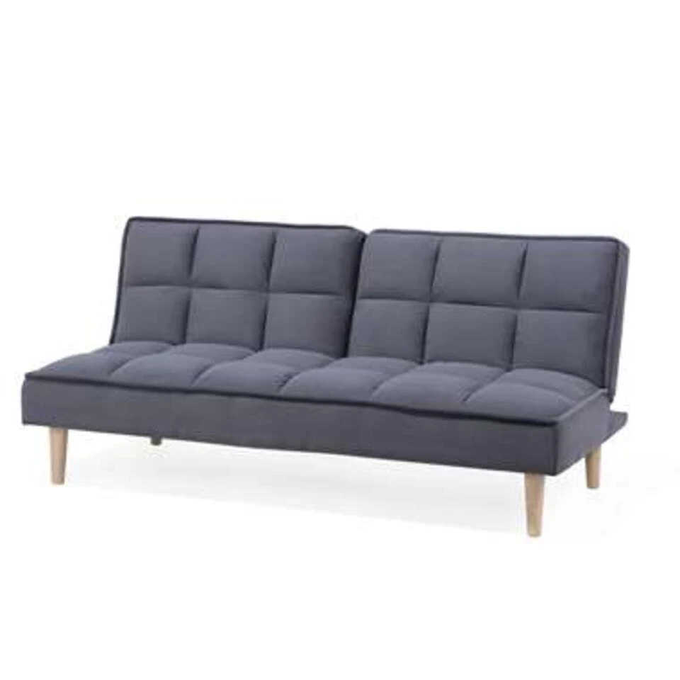 Beliani Driezitsbank - SILJAN Grijs Polyester 3 Beliani Driezitsbank - SILJAN Grijs Polyester - Afbeelding 3