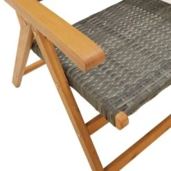 VidaXL - Tuinstoelen - Grijs - Acaciahout En Poly Rattan - 2 Stuks -VIDAXL Winkel a7752c96857341658e35779541456d94