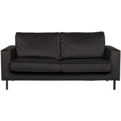 WOOOD Robin 2,5-Zits Bank - Fluweel - Grijs - 80x180x93 -VIDAXL Winkel a78e0865321d4af2960314d4258620f3