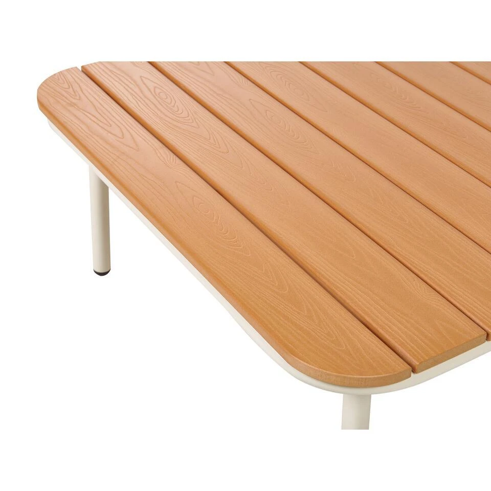 SENISE - Tuinsalontafel - Lichthout - 74 X 74 Cm - Kunsthout 6 SENISE - Tuinsalontafel - Lichthout - 74 X 74 Cm - Kunsthout - Afbeelding 6